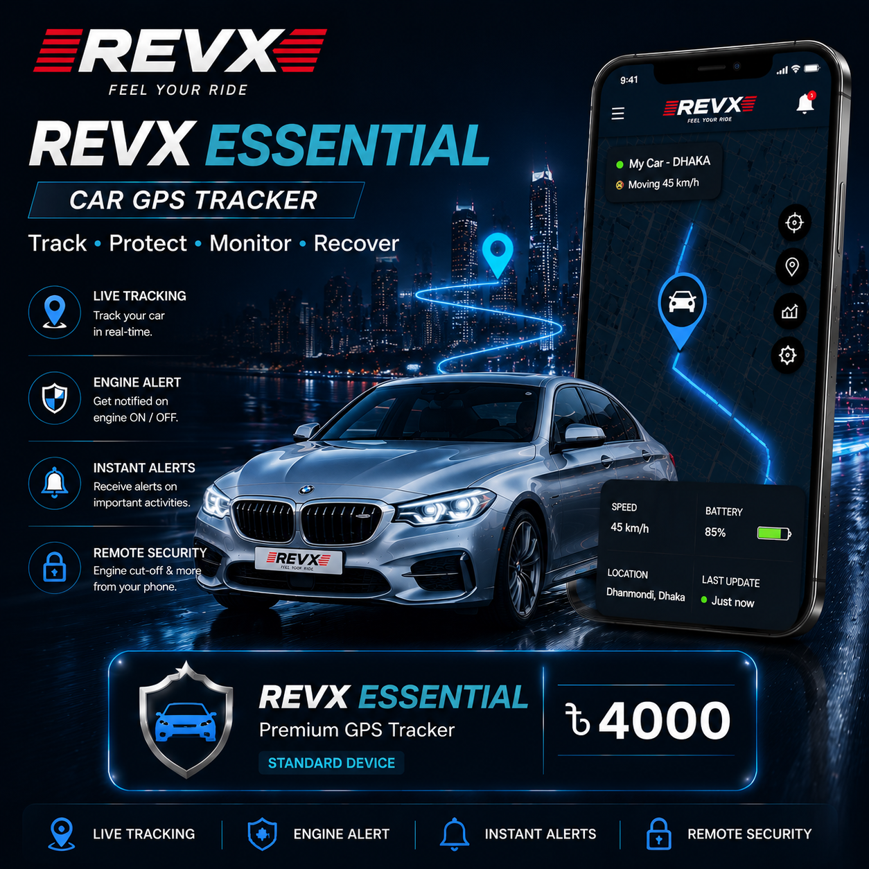 RevX Essential Car - GPS Tracker
